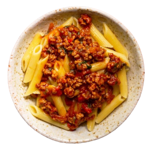 Penne with Meat Sauce Fresh Pasta