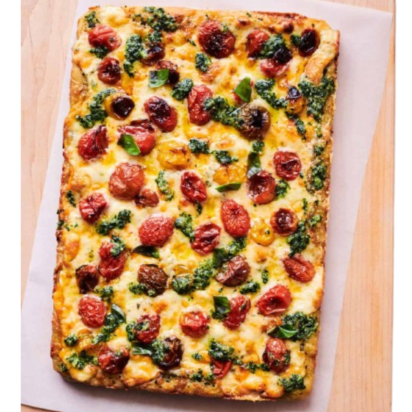 Tomato Basil Pesto Sicilian Specialty Pizza